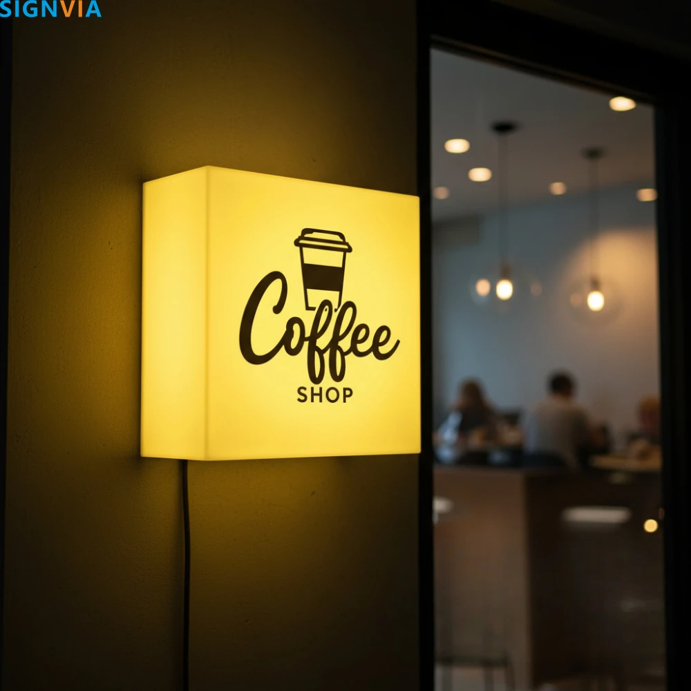 Custom Led Light box Signs Metal Sign Personal Design Signage Waterproof Wall Decorations Business Acrylic Logo Bright Home Box