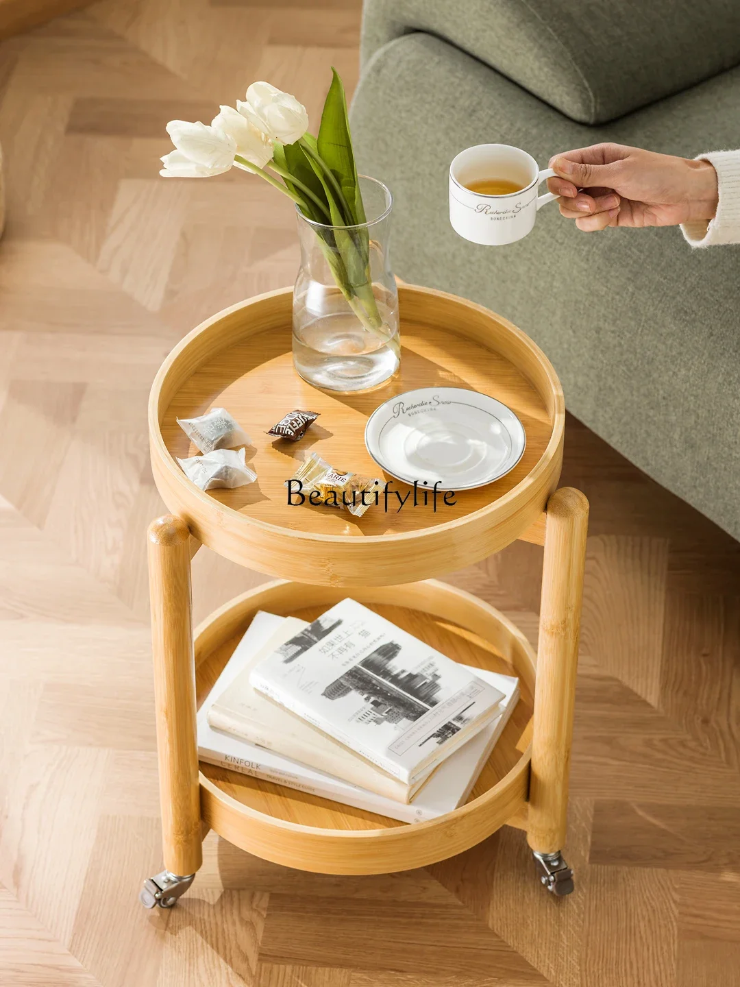 

Mobile home sofa side few small tables living room cart rack bedside mini bedside table balcony table