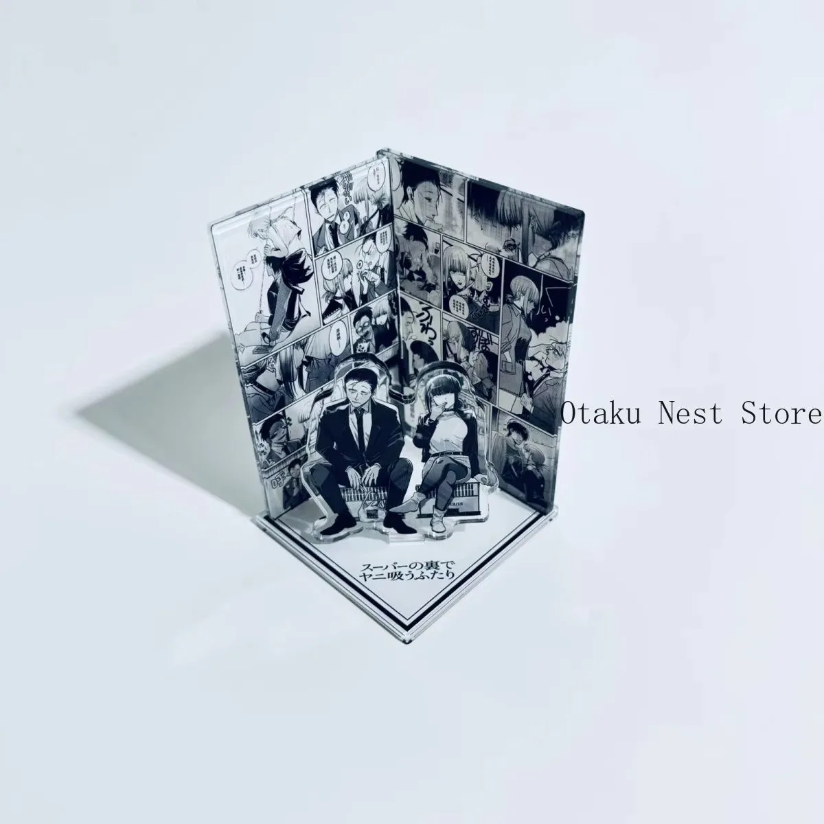 Anime Smoking Behind The Supermarket with You Sasaki Yamada Acrylic Standee Desktop Ornament Display Figure Birthday Gift Xmas - view 2