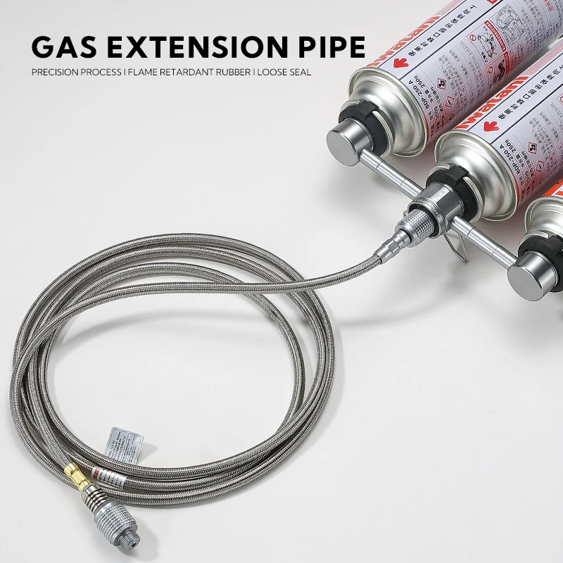 

Адаптер для газовых баллонов Campingmoon из алюминиевого сплава с удлинительным газовым шлангом для кемпинга и активного отдыха