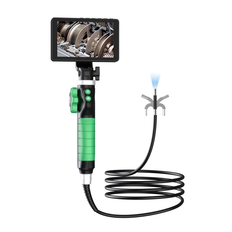 3.9MM  5Inch Screen 2MP 1080P Two Way Articulate Steering Endoscope CMOS Borescope Inspection Digital Microscope Camera Otoscope