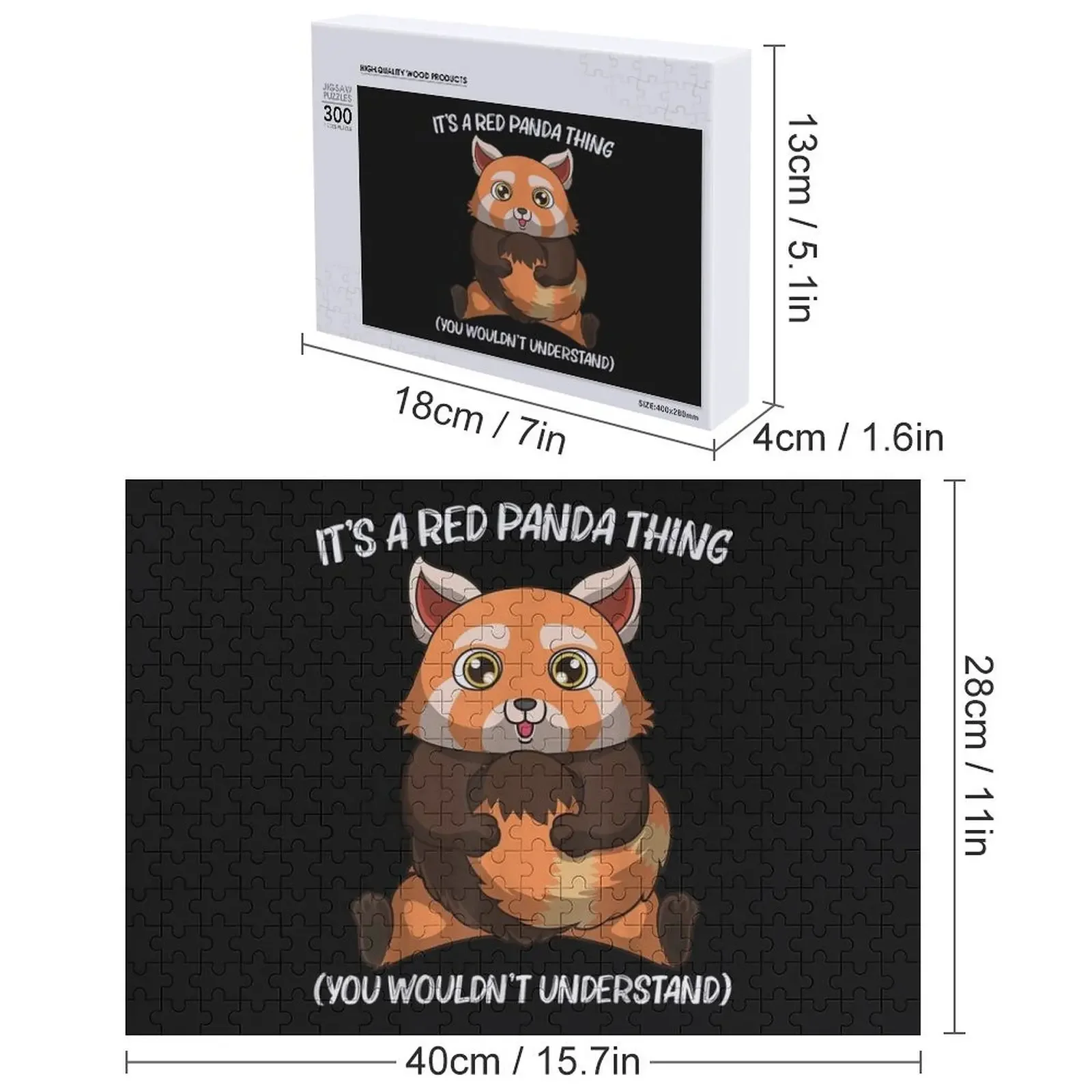 Подарок с красной пандой для мужчин, женщин, мальчиков и девочек, детская футболка для любителей панды, 27 головоломок, изображение головоломки