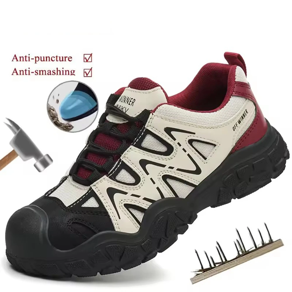 ArmorToe Scarpe antinfortunistiche estive da donna con punta in acciaio, leggere, isolate, Fashion Breeze Tech, piccole dimensioni elettriche # Armatura3008