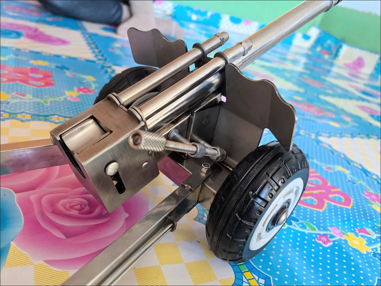Handmade Stainless Steel Cannon Figurine – Simulated Military Artifact for Office, Living Room & Shelf view 6