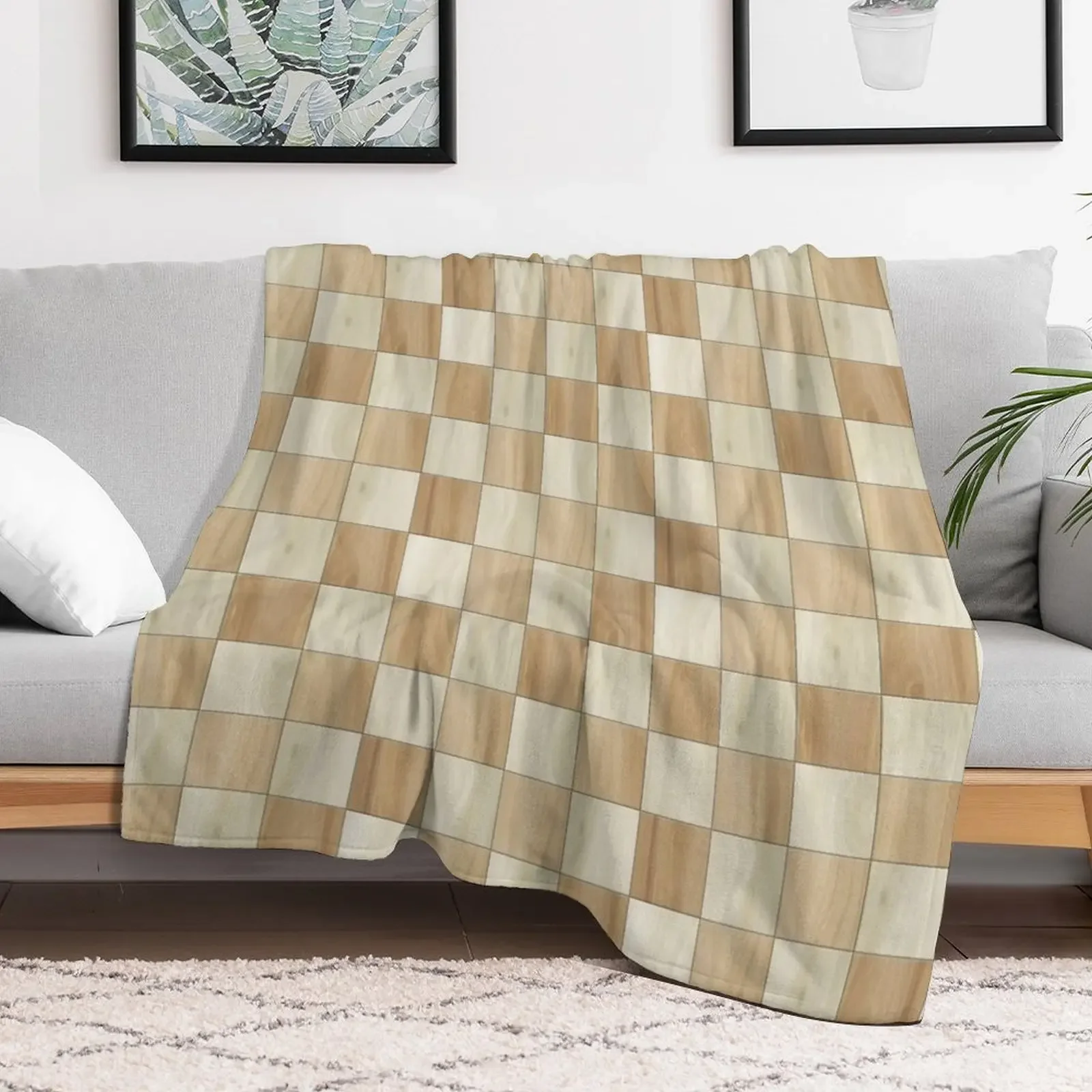 Chess board pattern Throw Blanket warm winter Flannel Fabric Blankets