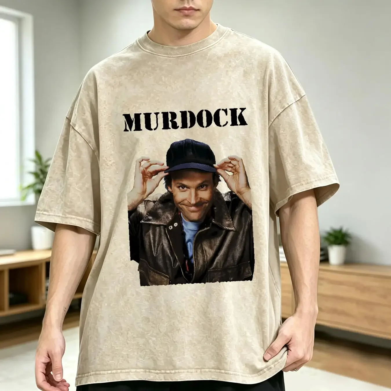 washed T Shirt The A Team Murdock V1 movie 8 colors sizes S 5XL vintage look soft cotton long or short sleeves vintage Washed