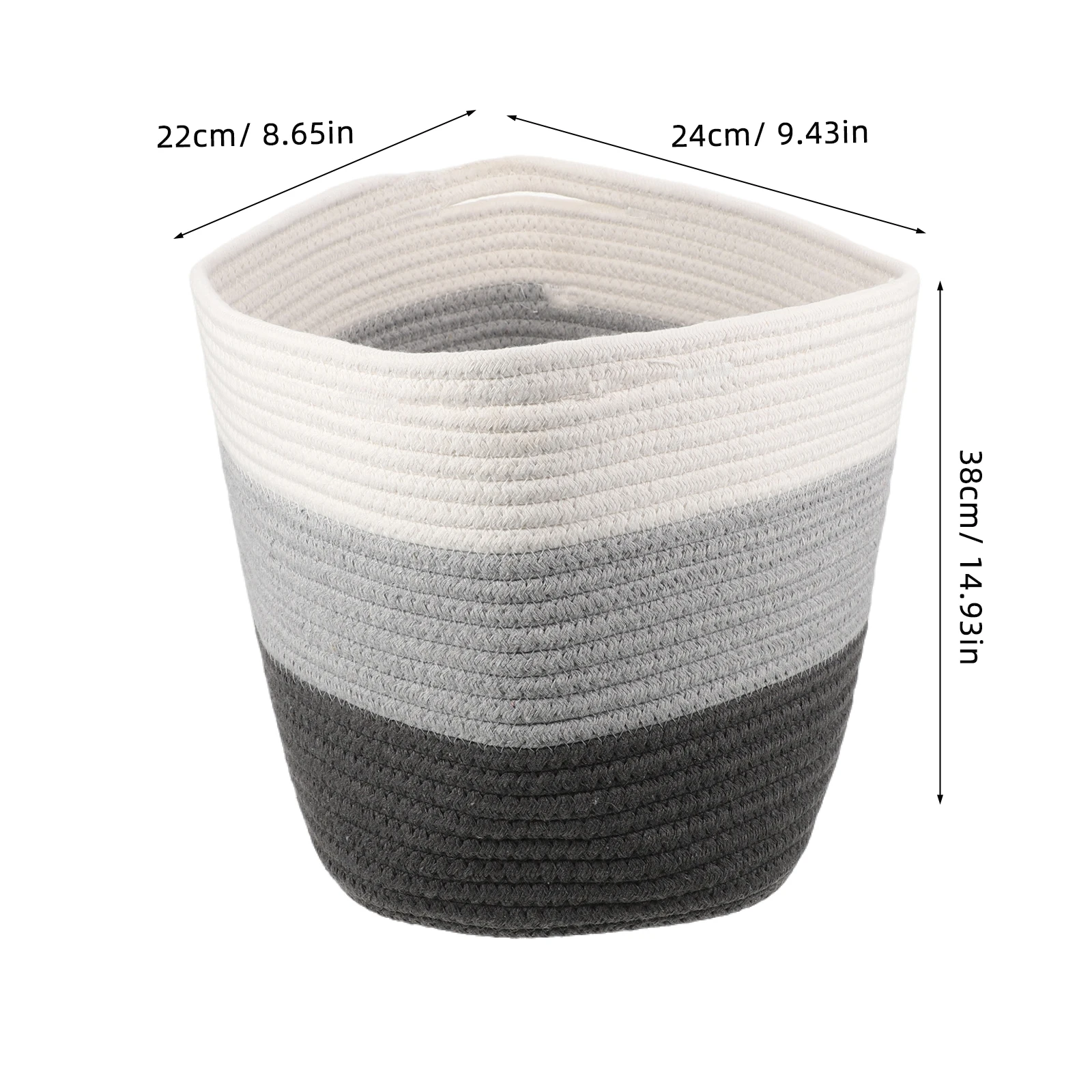 

Color Block Storage Basket Cotton Rope Woven Baskets Shelves Home Decor Tidy Closet Toy Organizer Material Storage