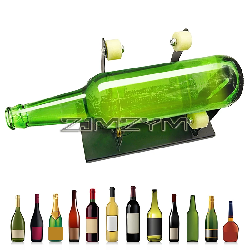 1 Buah Pemotong Botol Kaca DIY Alat Pemotong Kaca untuk Botol Bulat Persegi dan Leher Botol Pemotong Botol Kaca Bir Profesional