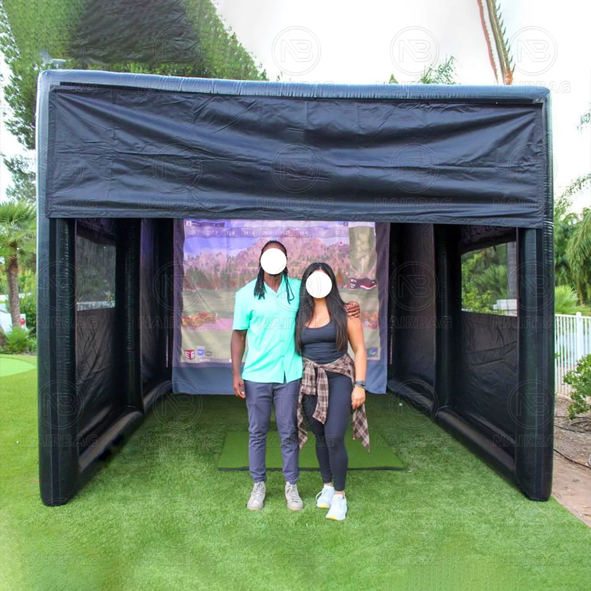 خيمة محاكاة الجولف القابلة للنفخ القابلة للنفخ ومساحة مغلقة لممارسة الرياضة في الداخل #2