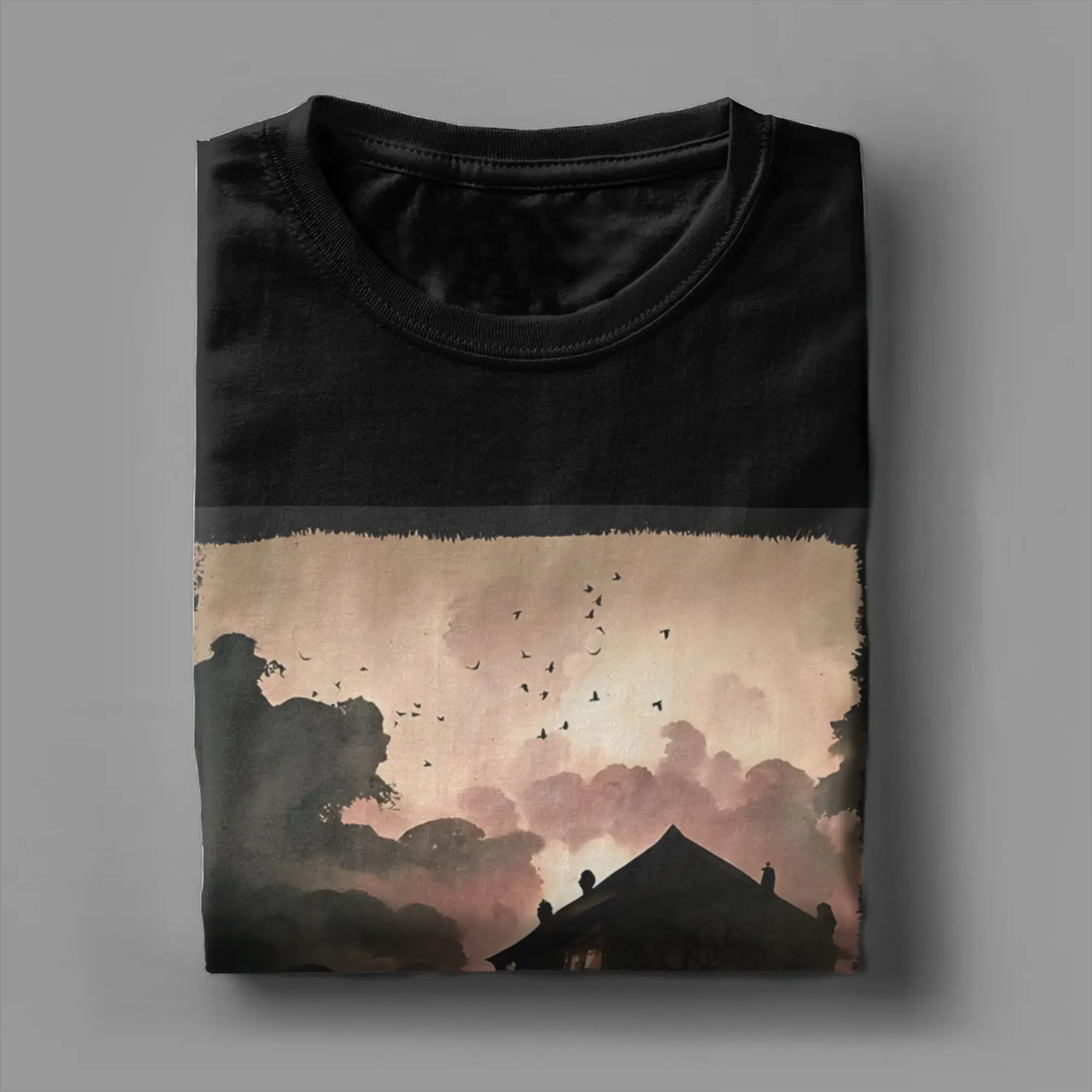 

Wuthering Heights Pure Cotton T-Shirt For Men's Summer Funny T-Shirts O Neck Hipster Tees Oversized Design Clothing