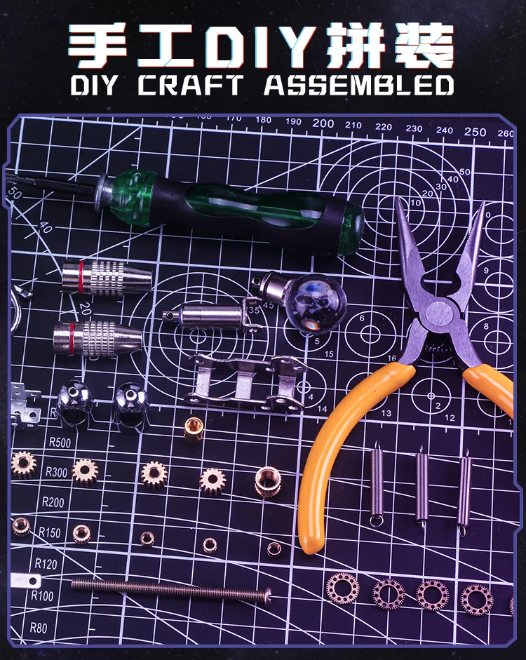 154 قطعة من نموذج تجميع ثلاثي الأبعاد لرائد الفضاء DIY، لعبة المد المعدنية الدقيقة، ديكور يدوي، هدية إبداعية للعطلات للأولاد
