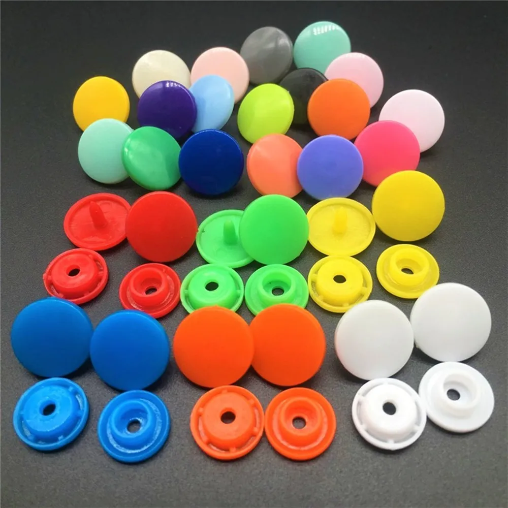 20set~240set Plastic Snaps Button Fasteners T5 Bag Folder Buckle Buttons Resin Garment Accessories For Baby Clothes Bibs Diapers