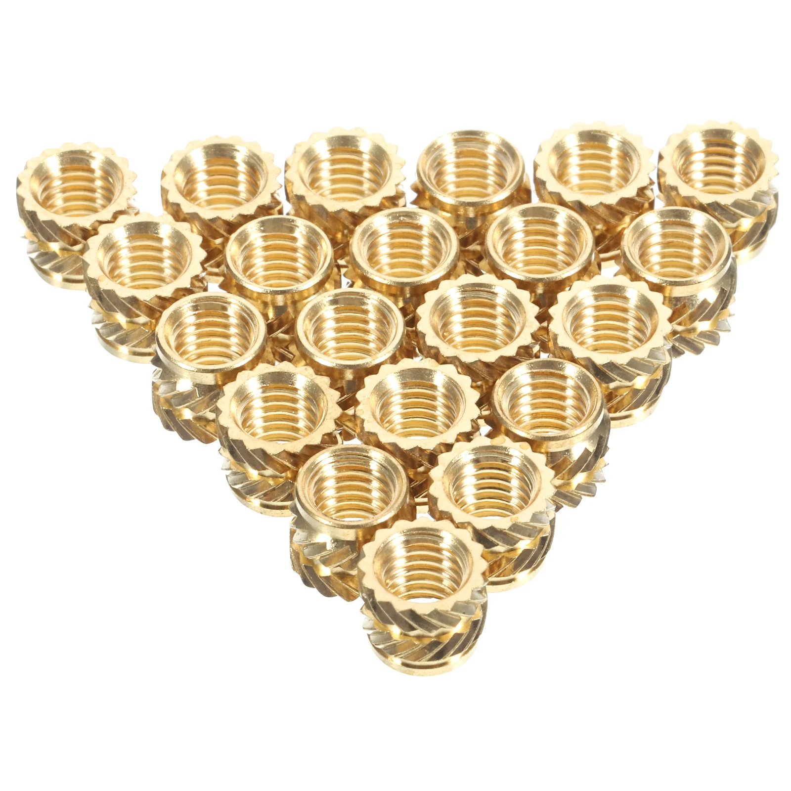 

50Pcs 3D Printing Heat Set Insert M5 Threaded Knurled Nuts Durable Brass Embedment Nuts for Plastic Injection Molding