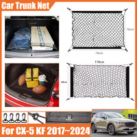 For Mazda CX-5 KF 2017~2024 CX 5 CX5 Car Trunk Network Mesh Luggage Fixed Hook Elastic Storage Cargo Net Organize Car Accesories