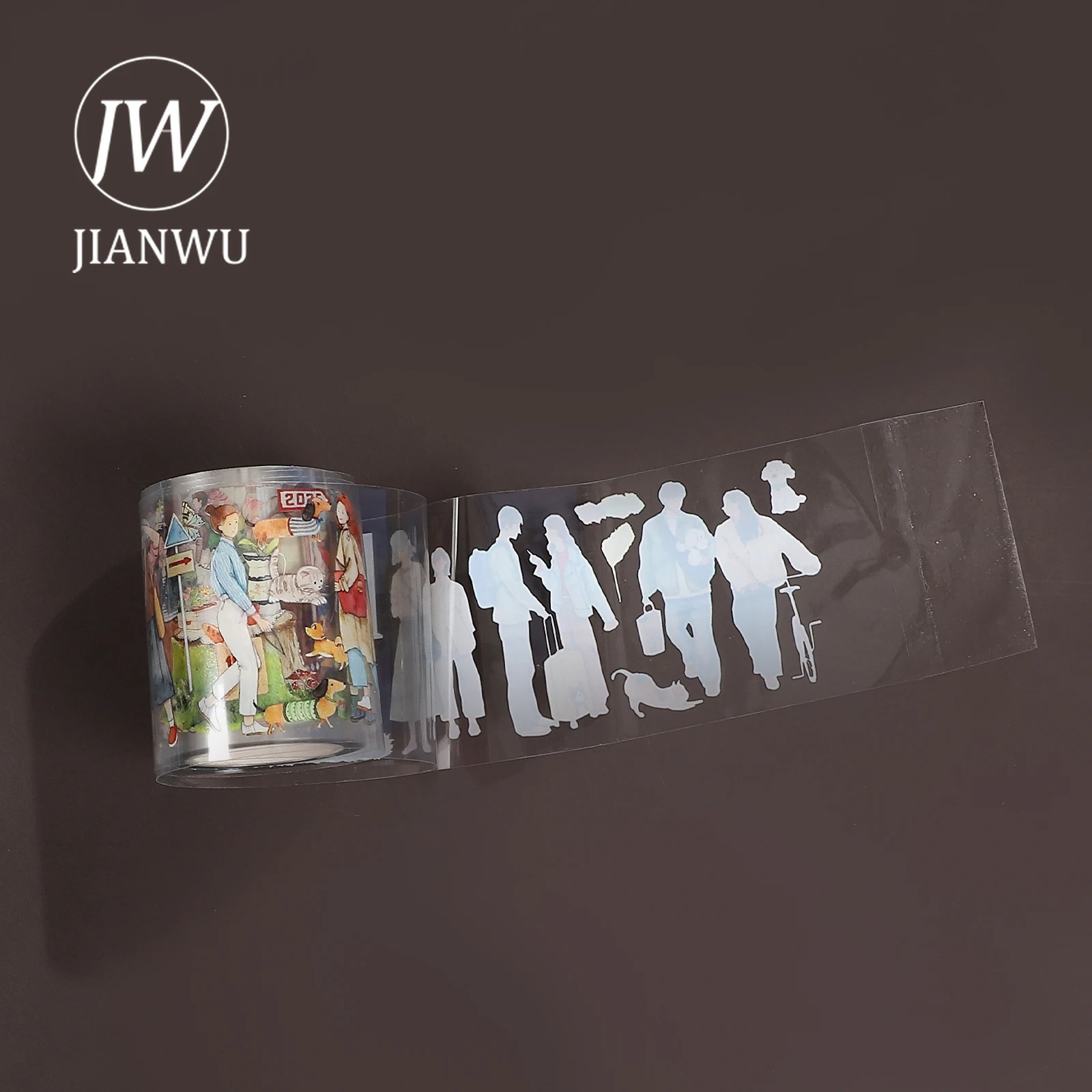 JIANWU 50 مللي متر * 5 متر شخصية عتيقة السفر المشهد المواد الكولاج سكرابوكينغ PET الشريط الإبداعية لتقوم بها بنفسك مجلة القرطاسية