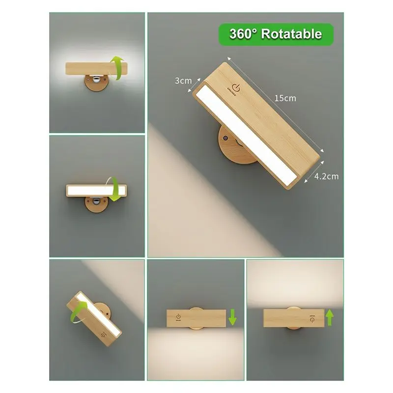 مجموعة شمعدانات حائط M11K مكونة من 2، شمعدان حائط يعمل بالبطارية، أضواء حائط لغرفة النوم اللاسلكية، لغرفة النوم، وغرفة المعيشة، والقراءة #6