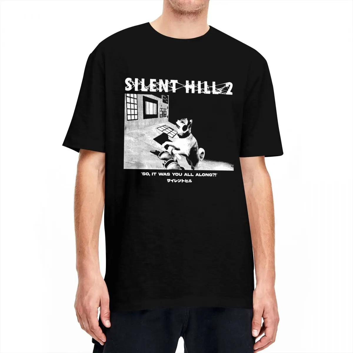 Men SH2 Silent Hill T Shirts Horror Game Fun Cotton Clothing Beach Short Sleeve T-Shirt O Neck Design Tee Shirt New Arrival image 3