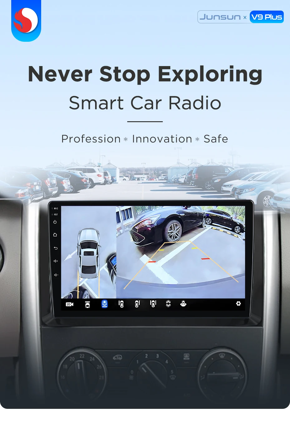 Junsun Autoradio für Mercedes-Benz A-Klasse W169 B-Klasse W245 B200 W906 Sprinter W639 Vito Kabelloses CarPlay Android Auto GPS WiFi DSP RDS BT SWC DAB+ 4G-LTE IPS Touchscreen Autoradio Head Unit Stereo 360 ° Panoramakamera – Detail 3