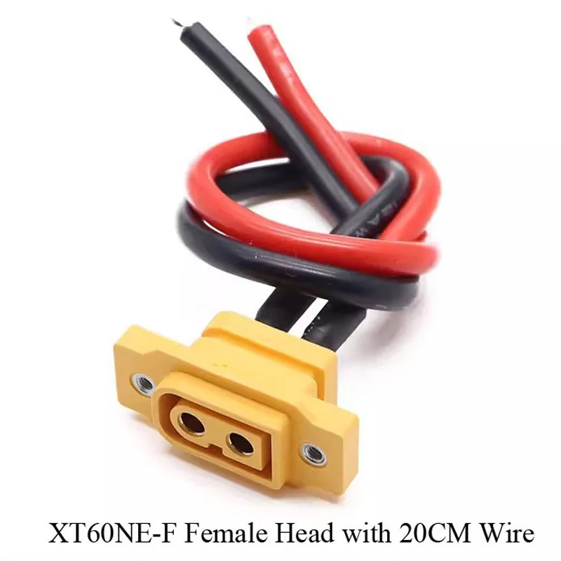 30A XT60NE Lithium Battery Charging Connector Wire Fixed Female Head Welded Type Gold-plating XT60 Terminal Male New Energy Plug