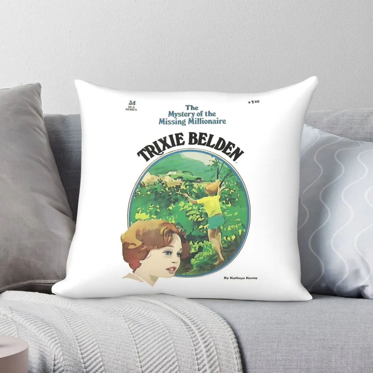 Trixie Belden Book Cover Pillowcase Polyester Linen Velvet Printed Zip Decor Pillow Case Home Cushion Case