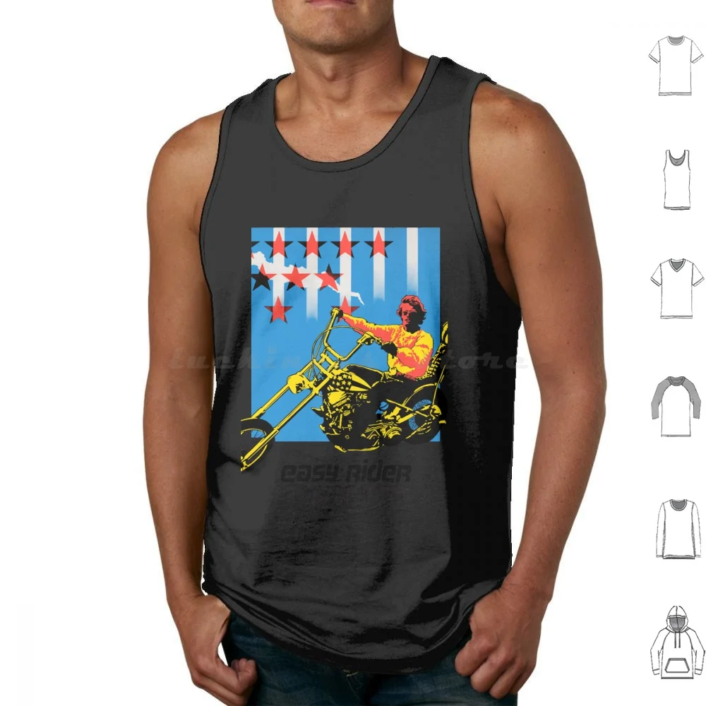 Easy Rider Poster &amp ; Tshirt Classic . Tank Tops Vest Sleeveless Easy Rider Dennis Hopper Peter Fonda Cult Movie Horror