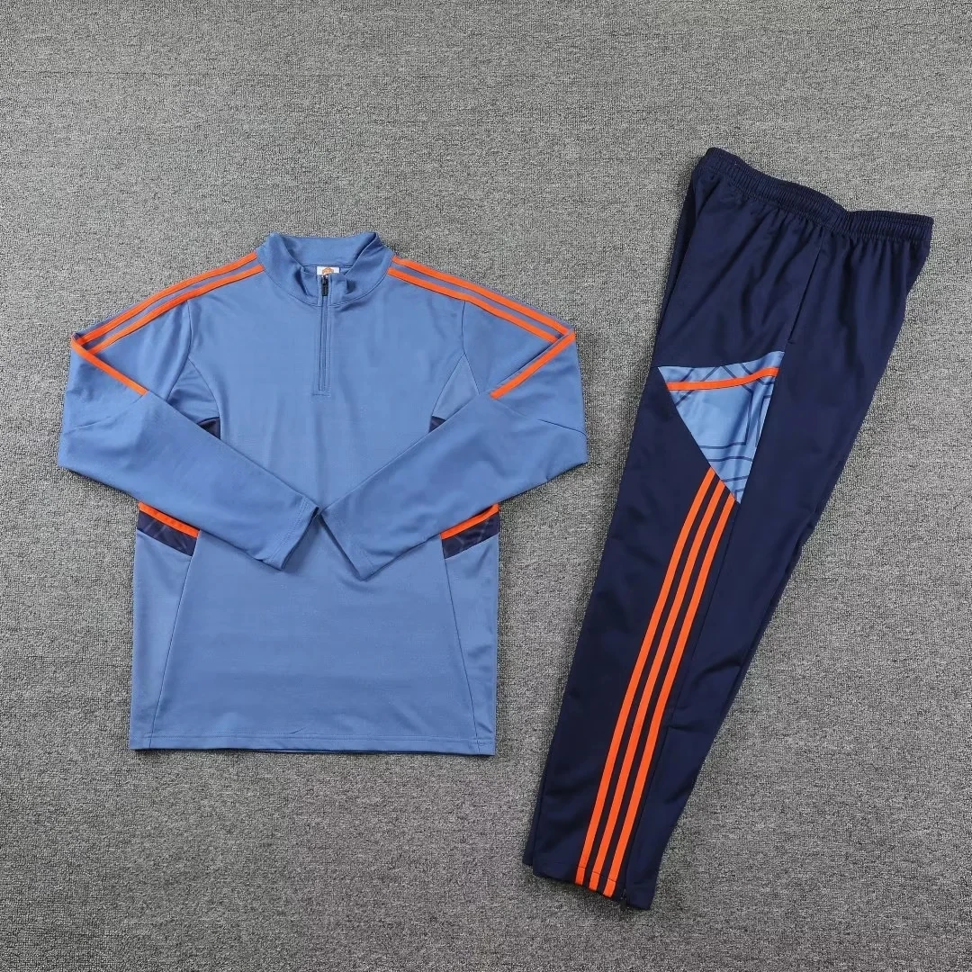 2023 New Half Zipper Soccer Tracksuit Kids Men Football Jacket Adult Long Sleeves Training Football Suits