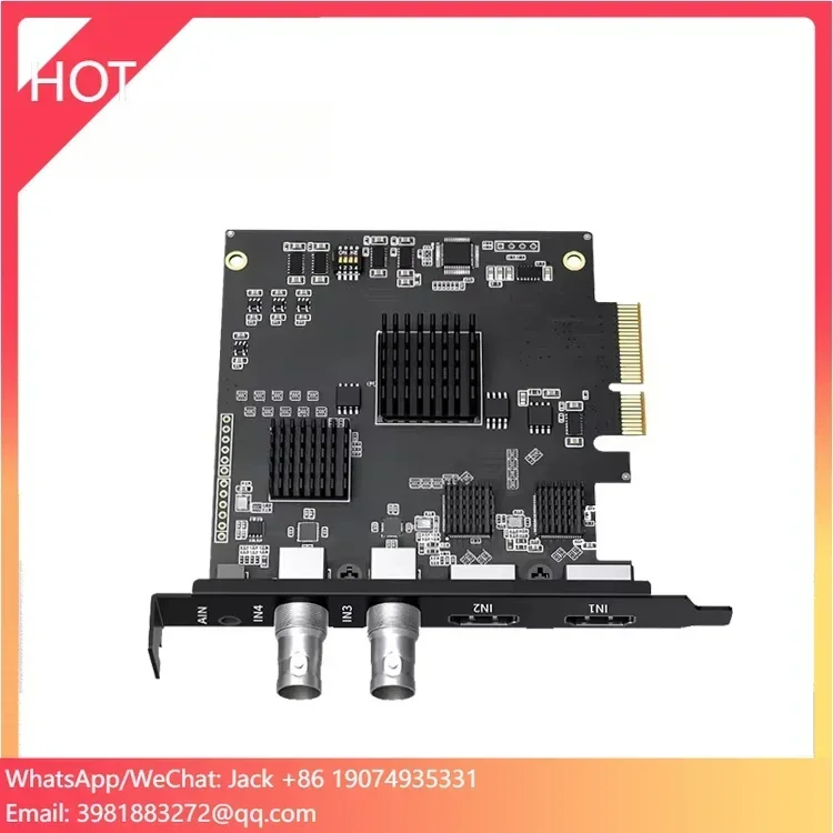 Acasis 4 قناة SDI/HD HD PCIE بطاقة التقاط الصوت والفيديو بطاقة التقاط الصوت والفيديو 4k للتبديل لعبة البث المباشر تسجيل Vmix