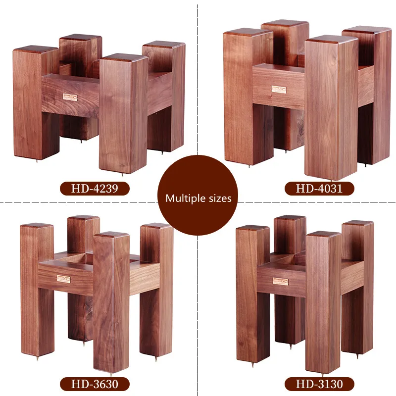 YHD-01 Customized 3630 Solid Wood Tripod Walnut Professionally Tailored For Speakers （1 Pair）