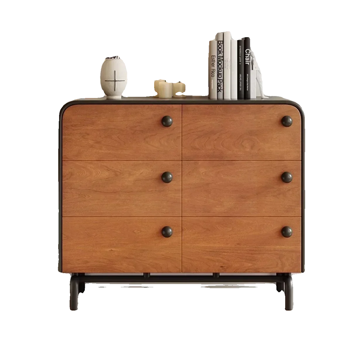 

Simple Retro Sideboard Cabinet Bedroom Designer Small A Mid-Ancient Burlywood Silent Style Chest of Drawers Storage Cabinet