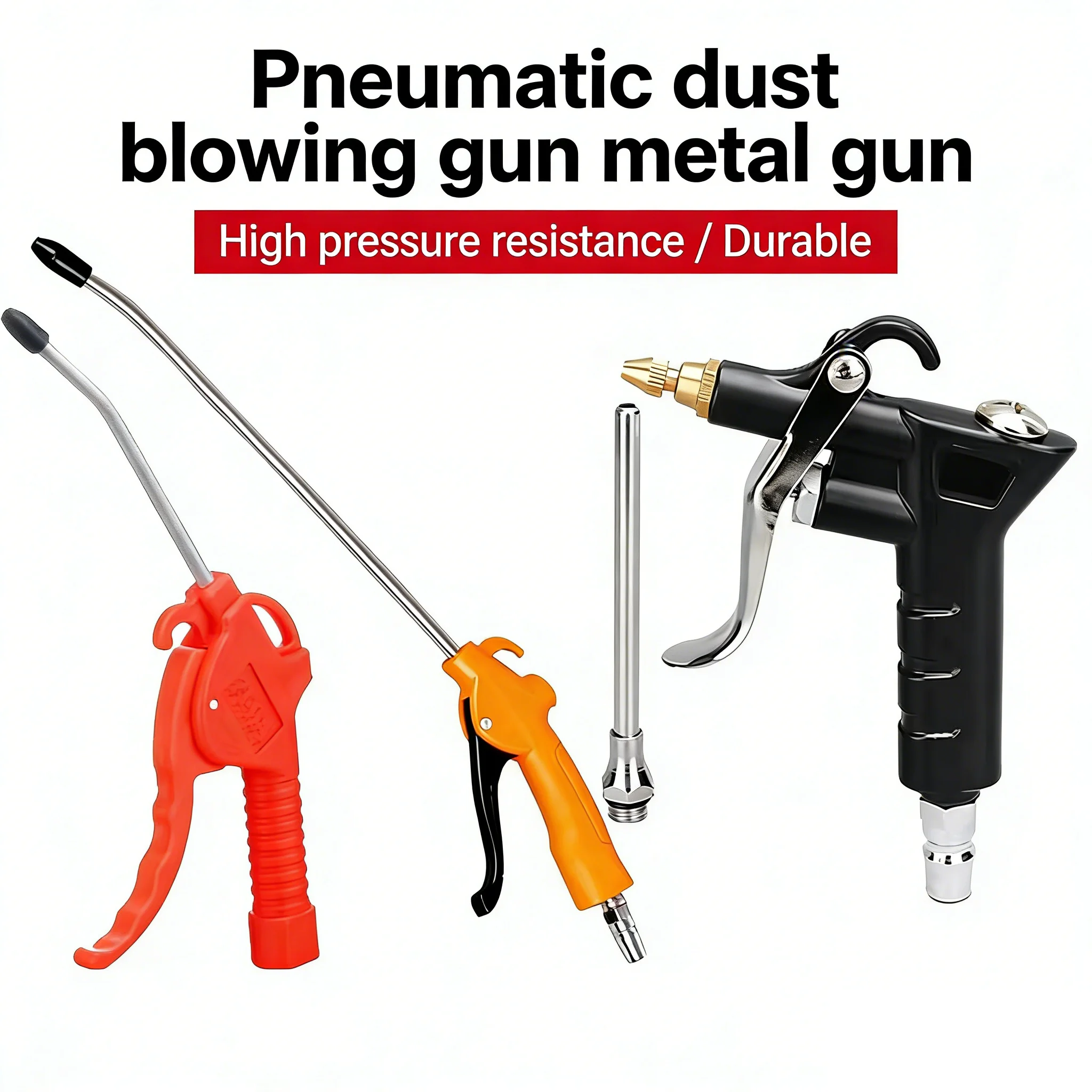 High Pressure Dust Blowing Gun Soot Blowing  Air Pump Spray Gun Pneumatic Tool Vehicle Dust  Set
