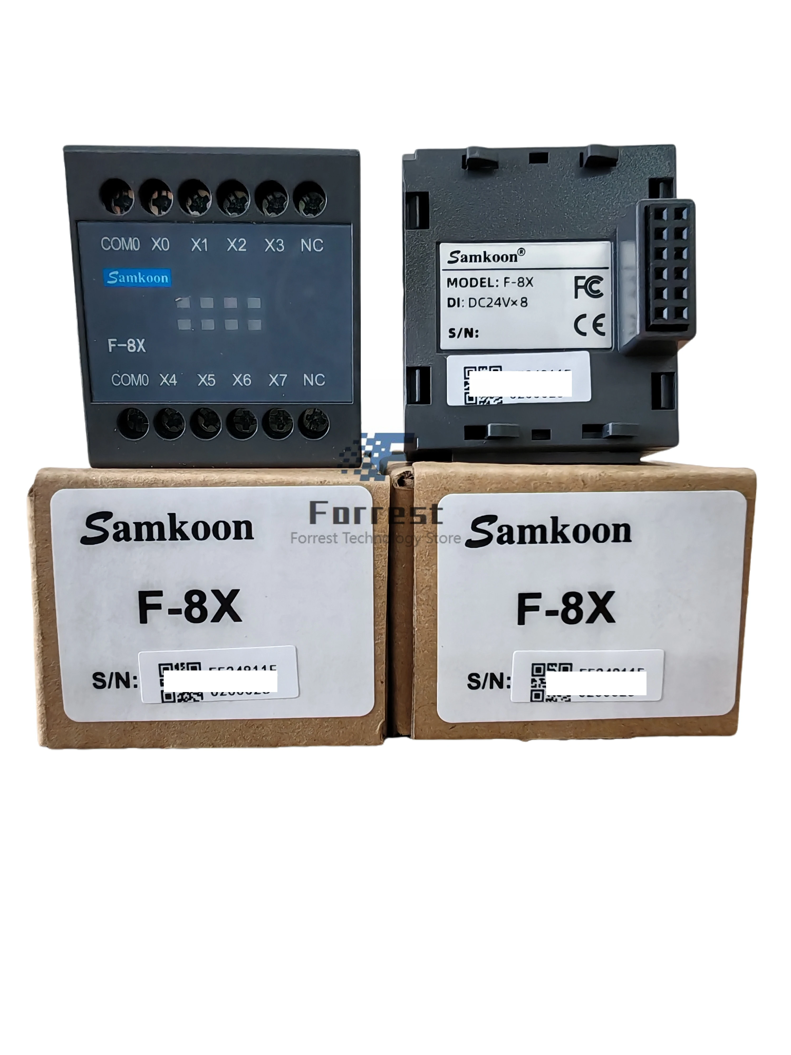 Samkoon F Series Plugin Extension F-8X F-8T F-4X4T F-4TC F-4PT F-4AI F-2AI1AO F-2AO F-4R Mini PLC Digital Modulecontrol Unit