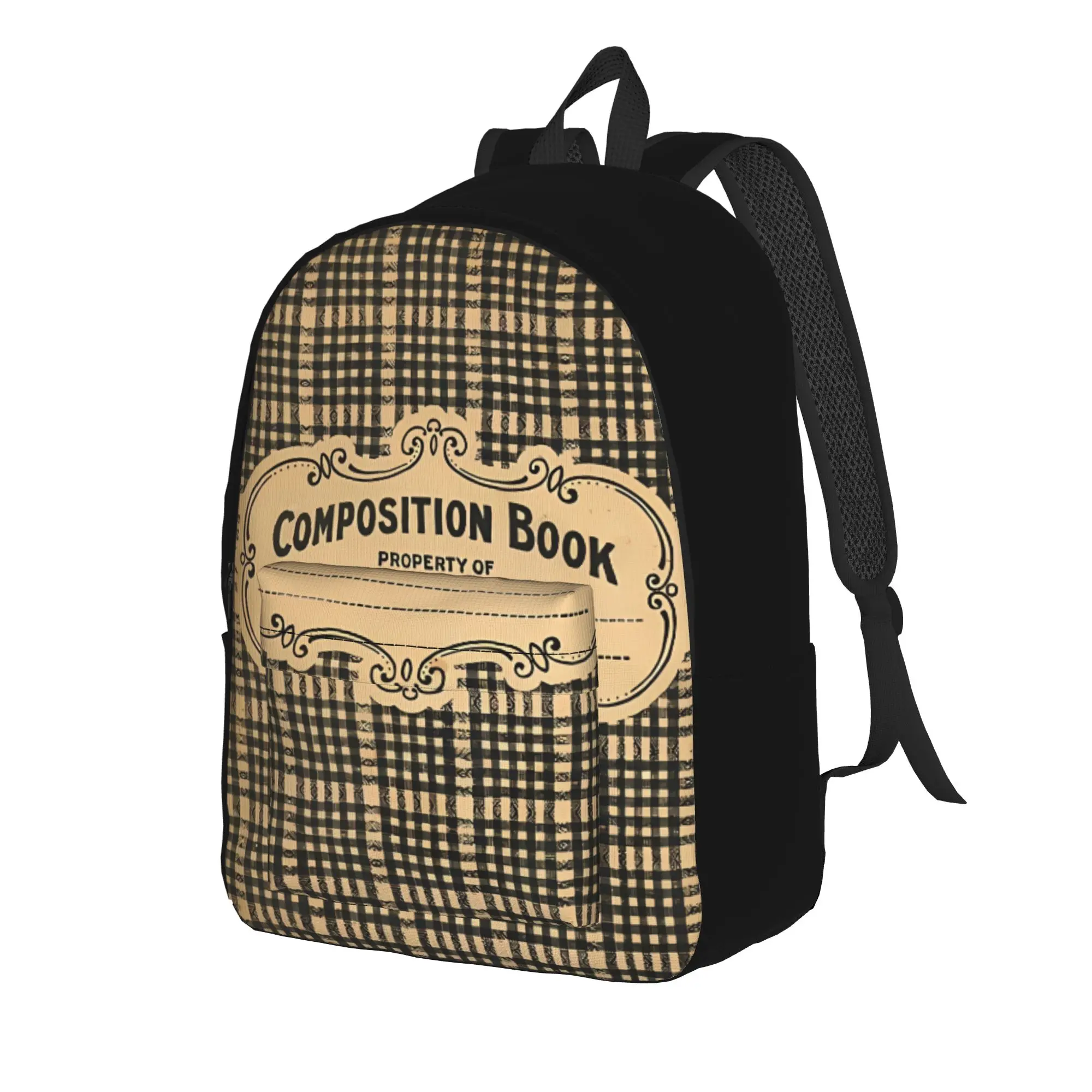 Back to school season Adjustable Strap Checked Composition  Cover Handbag Back To School For Women College Bag Backpack