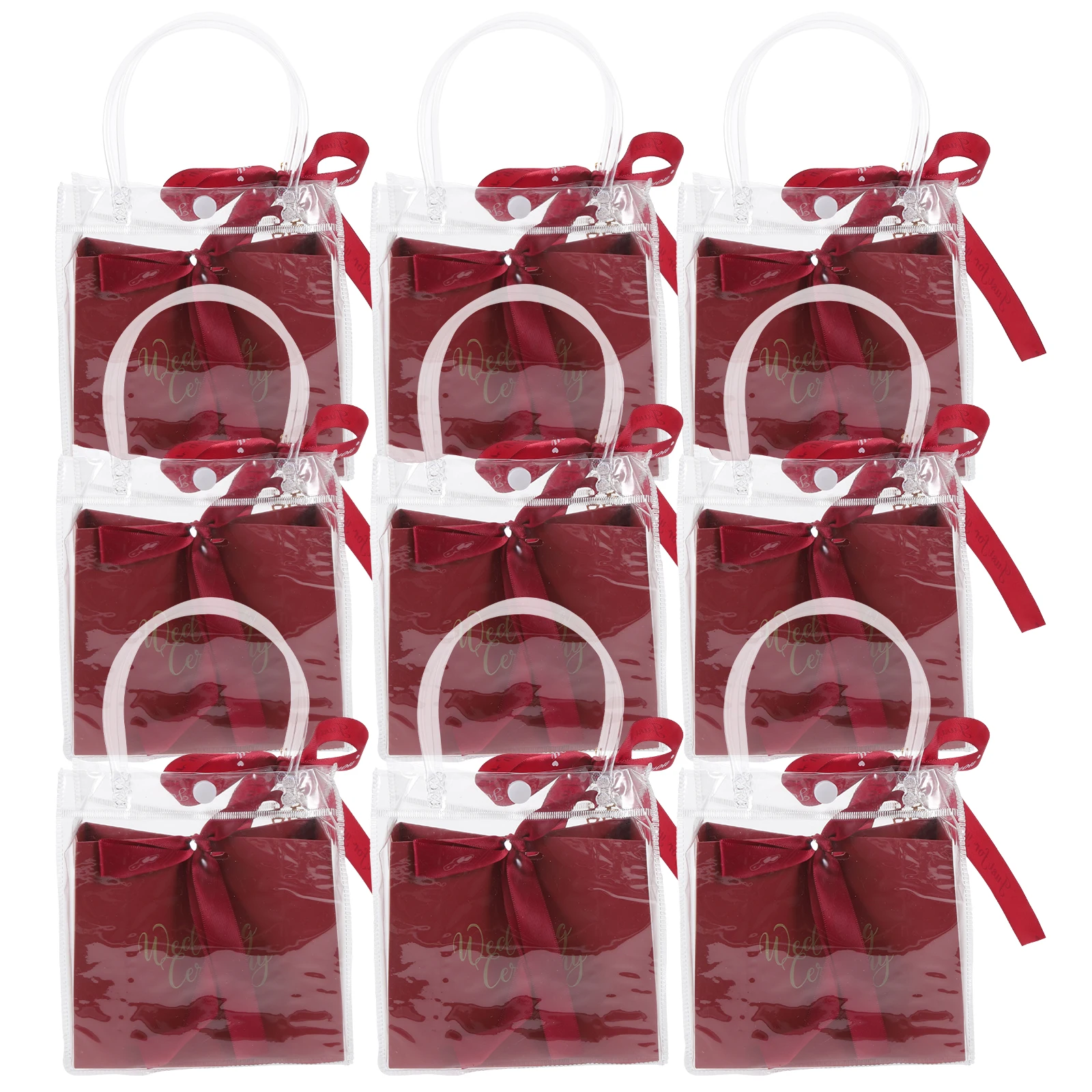 

10 Red Wedding Gift Bags 15 5x7x15 Size 10 PVC H bags for Party Favors C y Storage Wedding Treats Guest Welcome Pouches