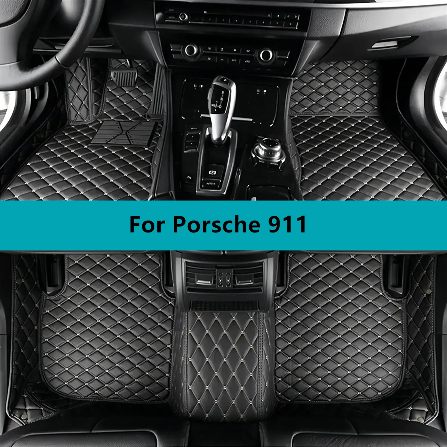 

Full Set Car Floor Mats For Porsche 911 2005 2006 2007 2008 2009 2010 2011 2012 Leather All Weather Waterproof Car Floor Mats