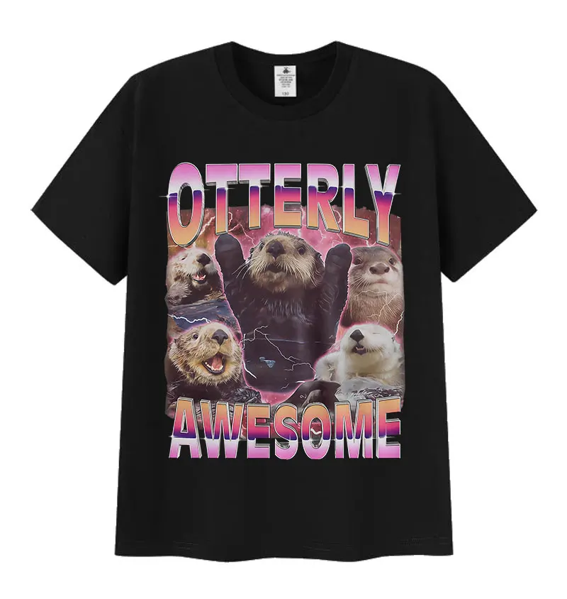 مضحك قضاعة الحيوان التعبير حزمة تي شيرت المرأة Harajuku تي شيرت ريترو الصيف عادية تي شيرتات قصيرة الاكمام الجرافيك تي شيرت #1