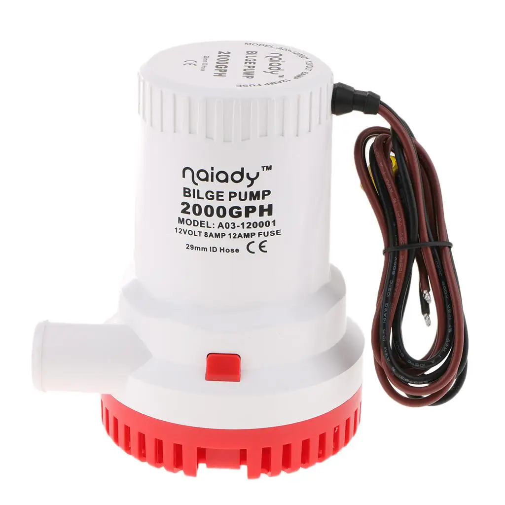 

12V 2000GPH Bilge Pump Boat Submersible Pump Marine Float Switch