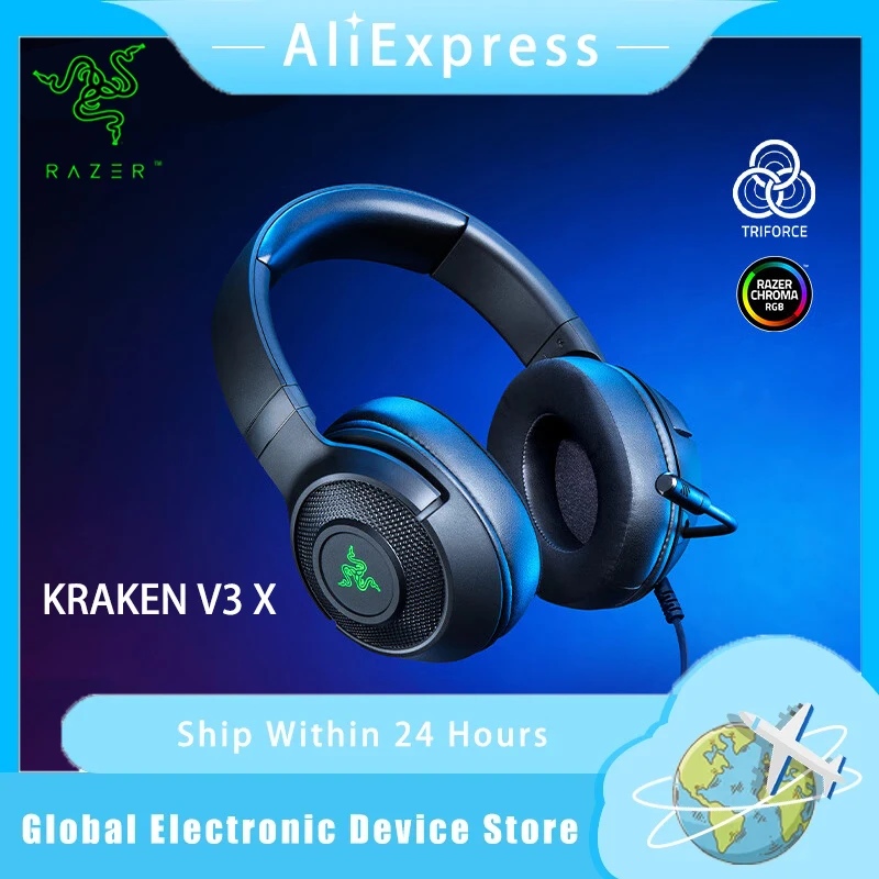 سماعة رأس سلكية للألعاب Razer KRAKEN V3 X RGB Lighting CSGO Black Myth Wukong Chicken تتكيف مع Delta Action #1