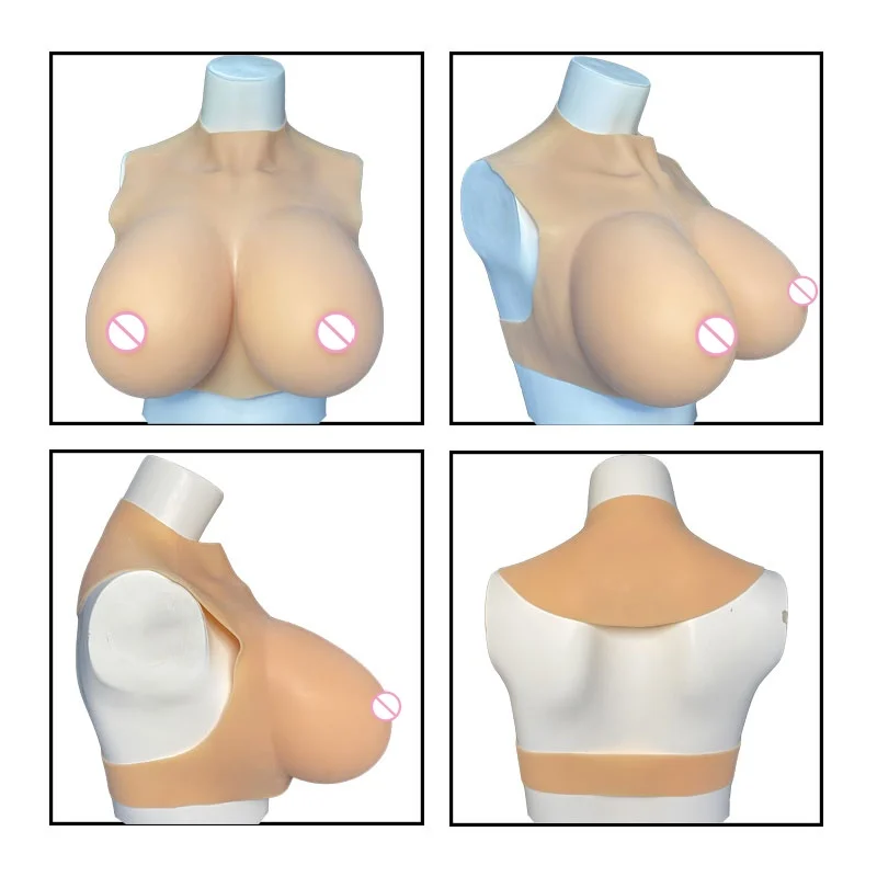 أشكال الثدي السيليكون تعزز لترانس كروسدرسر المشاهير تأثيري الثدي وهمية واقعية الجلد الحلمة أريولا طبطب لينة هزة #2