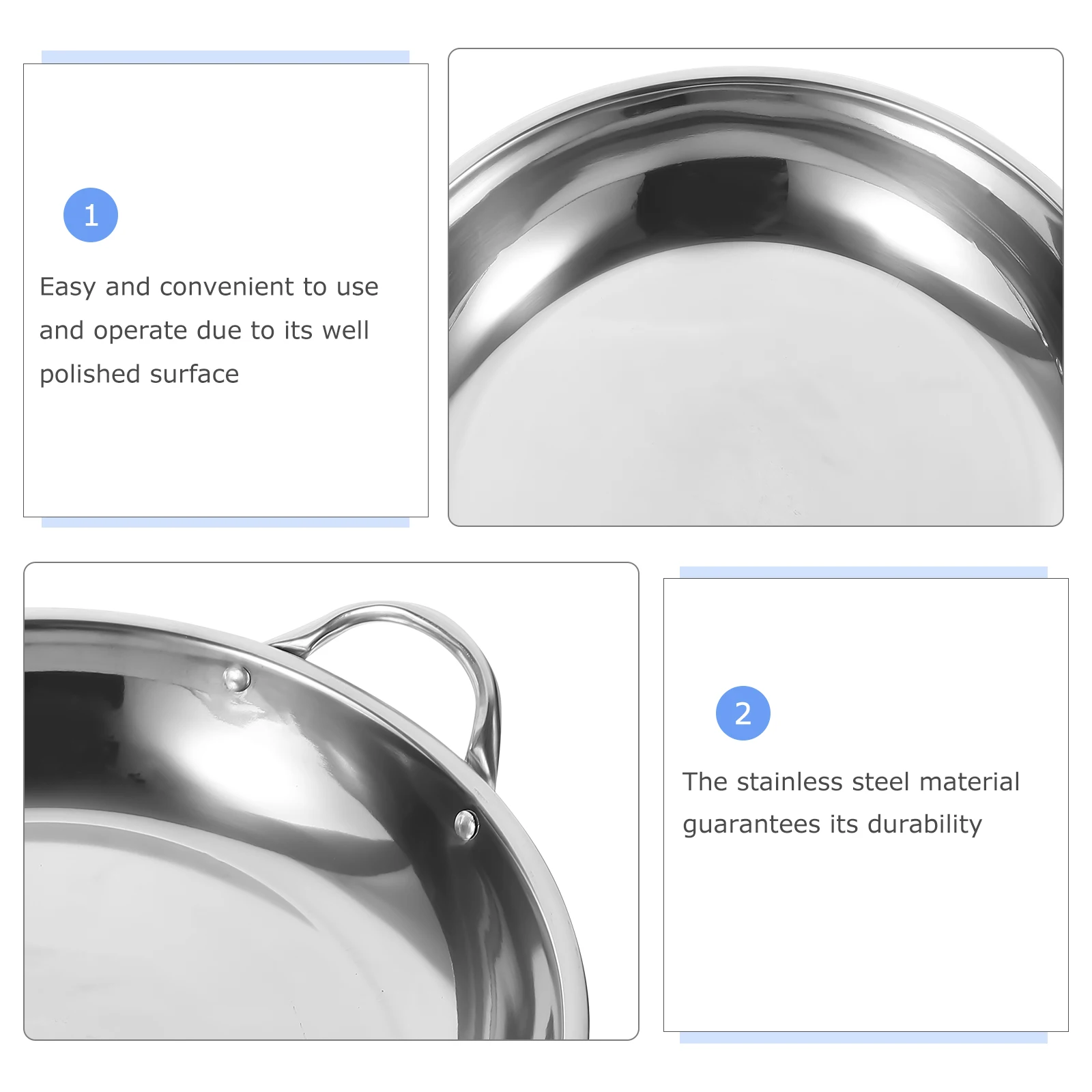 

Double Handle Stainless Steel Cooking Anti-Scald 6.5L Large Stock Pot For Hot Pot Ramen Seafood Vegetable Kitchen Cookware