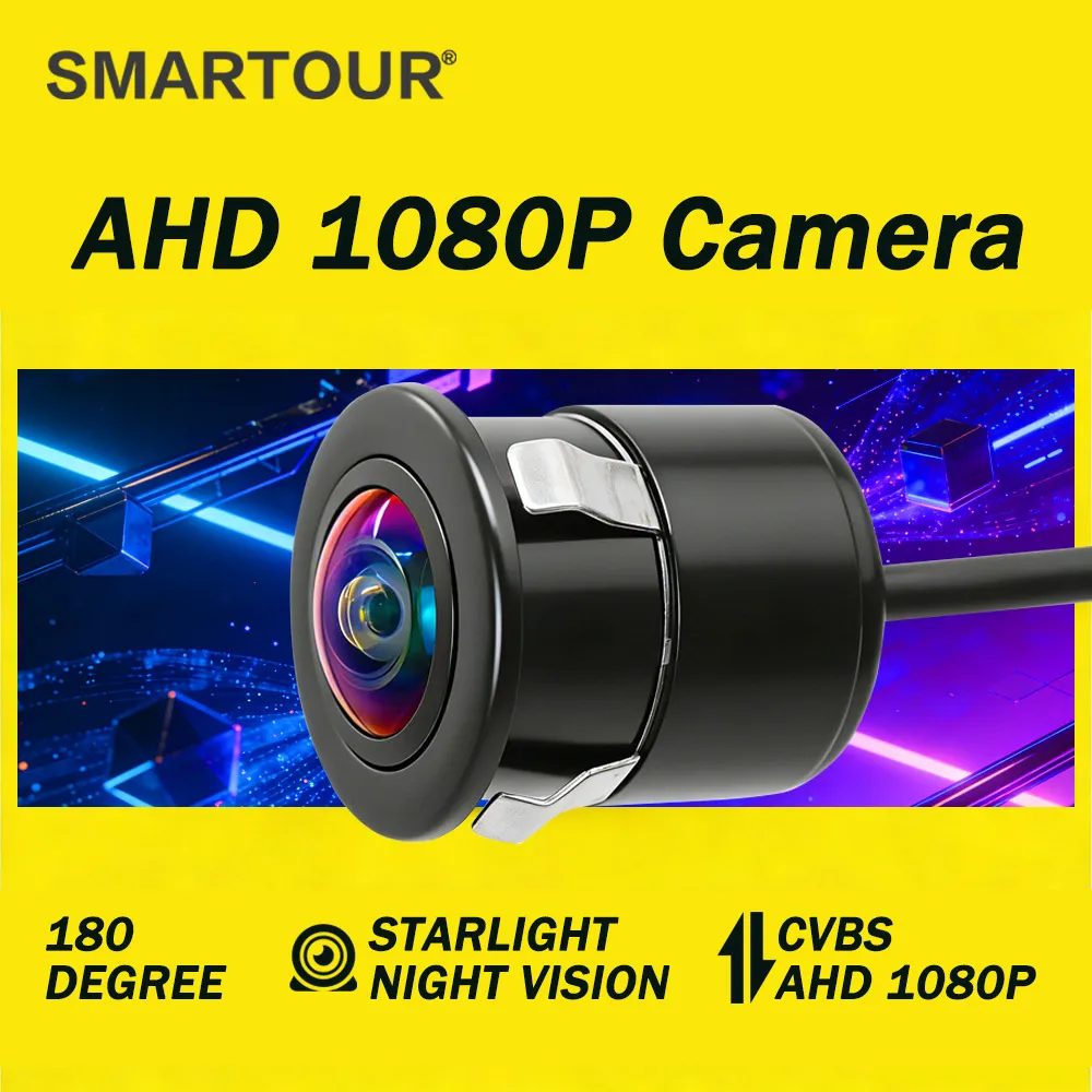 AHD 1080P 18.5mm Punch Car Front And Rear View Reversing Camera Fisheye Lens Full HD Night Vision Vehicle Reversing Camera CVBS