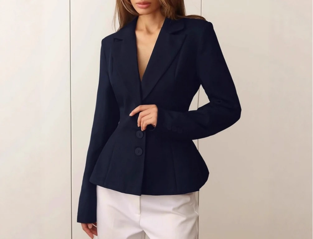 

Commuter Elegant Waist Pleated Small Suit Women's 2026 Winter Slim Suit Jacket Women's Clothing