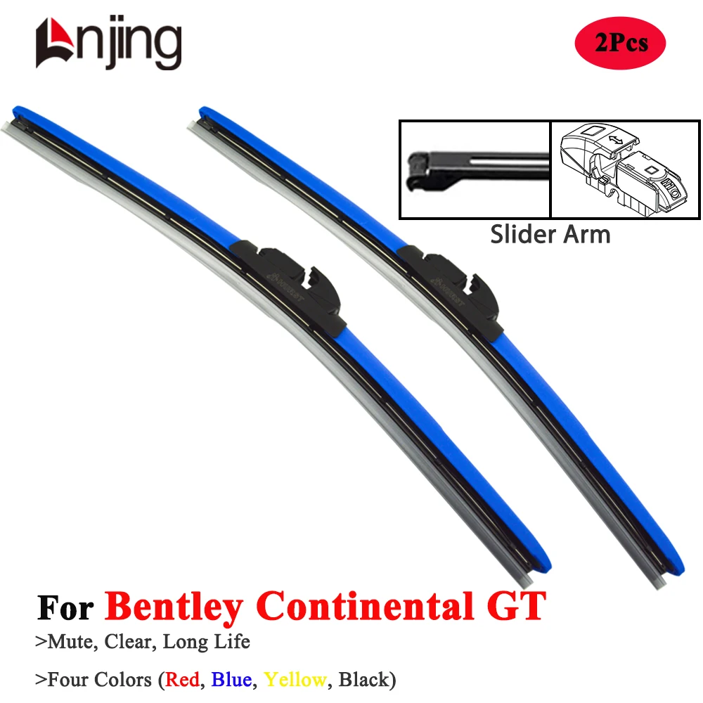 

LNJING Colorful Wiper Blade For Bentley Continental GT 2003 2005 2007 2010 2015 2018 2021 2023 2024 Car Luxury Accessories Parts