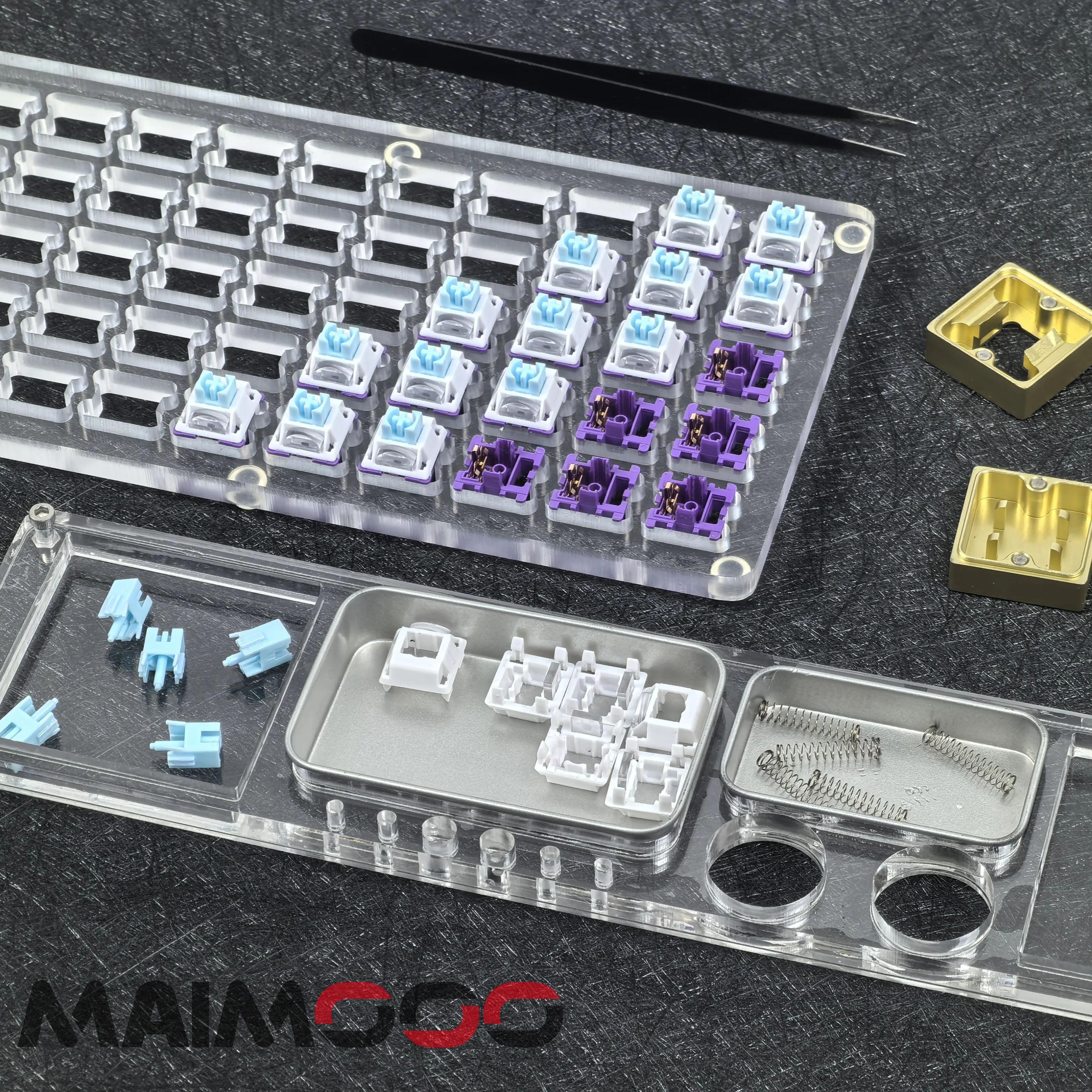 1pcs Mx Switch 3Pin/5Pin Linear Tactile Clicky Silent Break Switches For Diy Mechanical Keyboard Light Guide Mirror Pink Switch