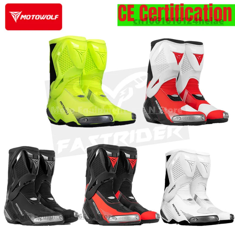 

MOTOWOLF Motorcycle Riding Boots Shock-absorbing Off-road Rally Protective Moto Shoes Anti Slip Wear-resistant Commuting Boots