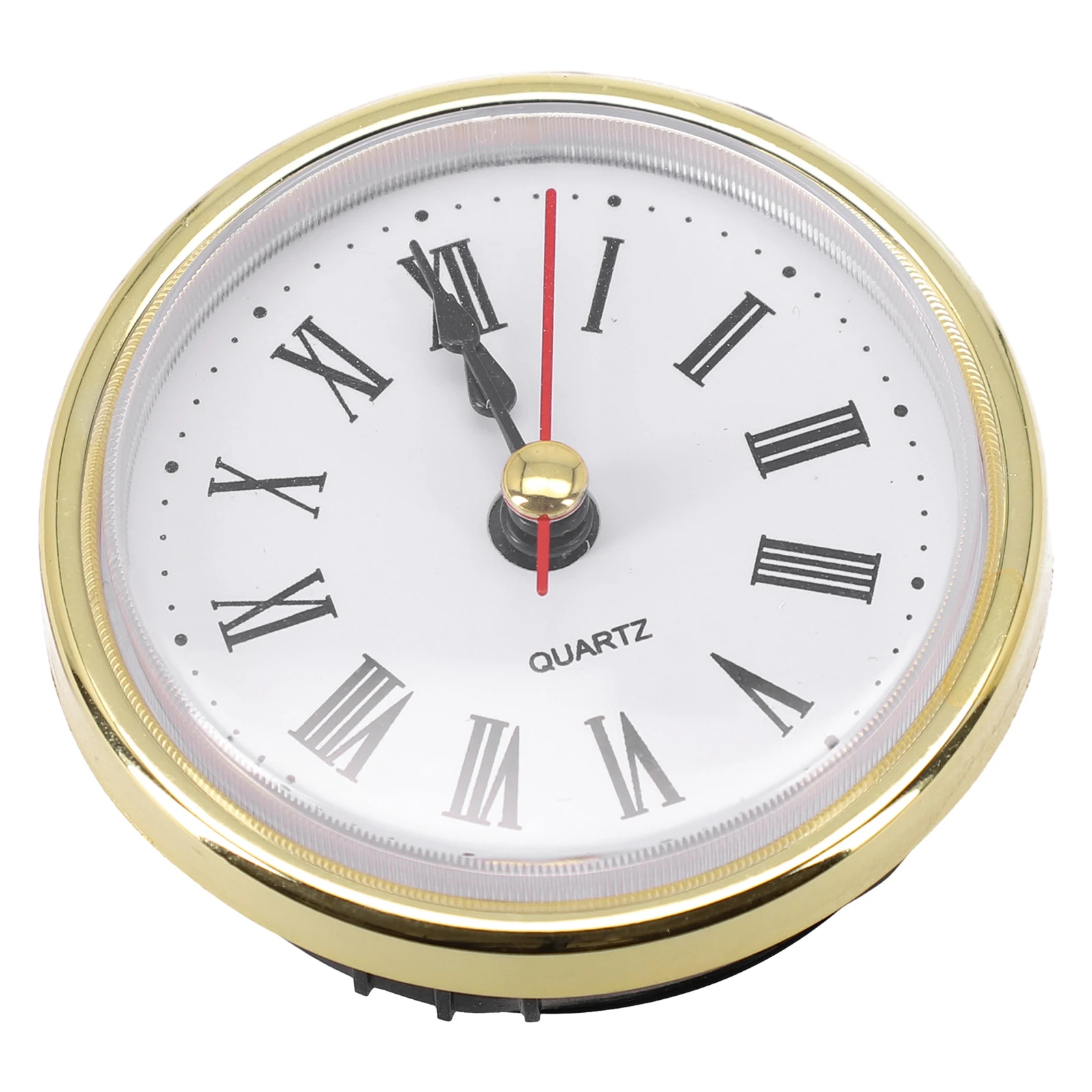 Quartz Clock Movement Insert 65MM Diameter with Rubber Ring and Roman Numerals for Clock Replacement and DIY Clock Making