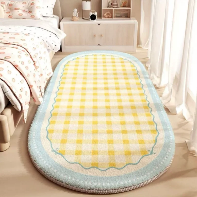 VIKAMA Sweet and Cute-Style Rug Non-Slip Cooling and Warm—Living Room Sofa Mat Bedroom Entryway and Bedside Rug for Home Decor