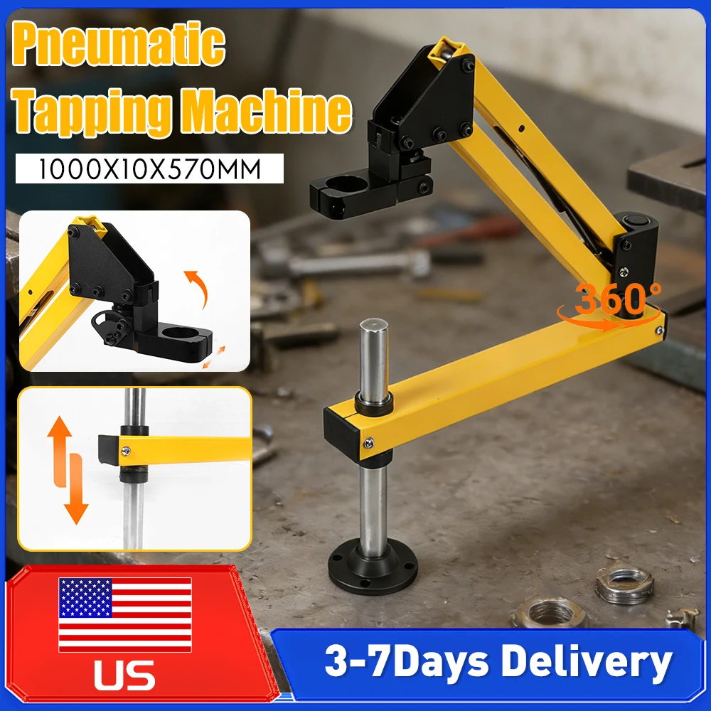 

Pneumatic Tapping Machine Aluminum Alloy Cantilever Arm Mini Electric Tapping Machine 43mm Handheld Hardware Tool for Workshop ﻿