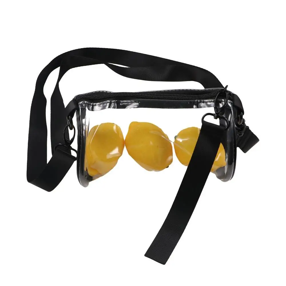 

Waterproof Transparent Shoulder Bag Zipper Pillow Shape Bag PVC Chest Bag Travel Storage Pack Beach Handbag Clear Crossbody Bag