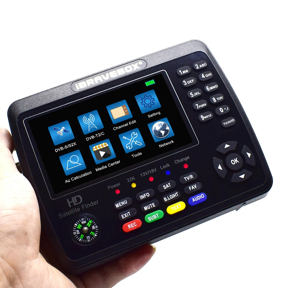 جهاز قياس iBRAVEBOX V10 Finder Pro+ جهاز قياس الأقمار الصناعية DVB-S/S2/S2X/T/T2/C/H.265+AHD(8MP) vs ST-5150 ws-6980 gtmedia V8 Finder2 pro