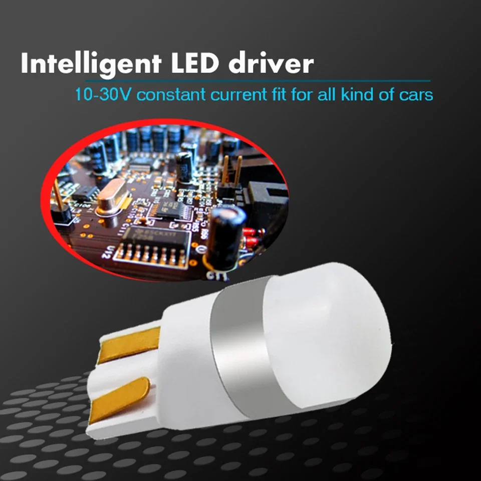 1PCS 3030 SMD 350LM T10 W5W LED Car Clearance Lights Reading Lamp Auto Vehicle Dome Door Bulb Accessories Pure White 6000K